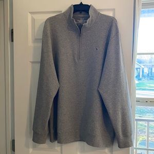 Vineyard Vines men’s performance gray quarter zip pullover sweater XL